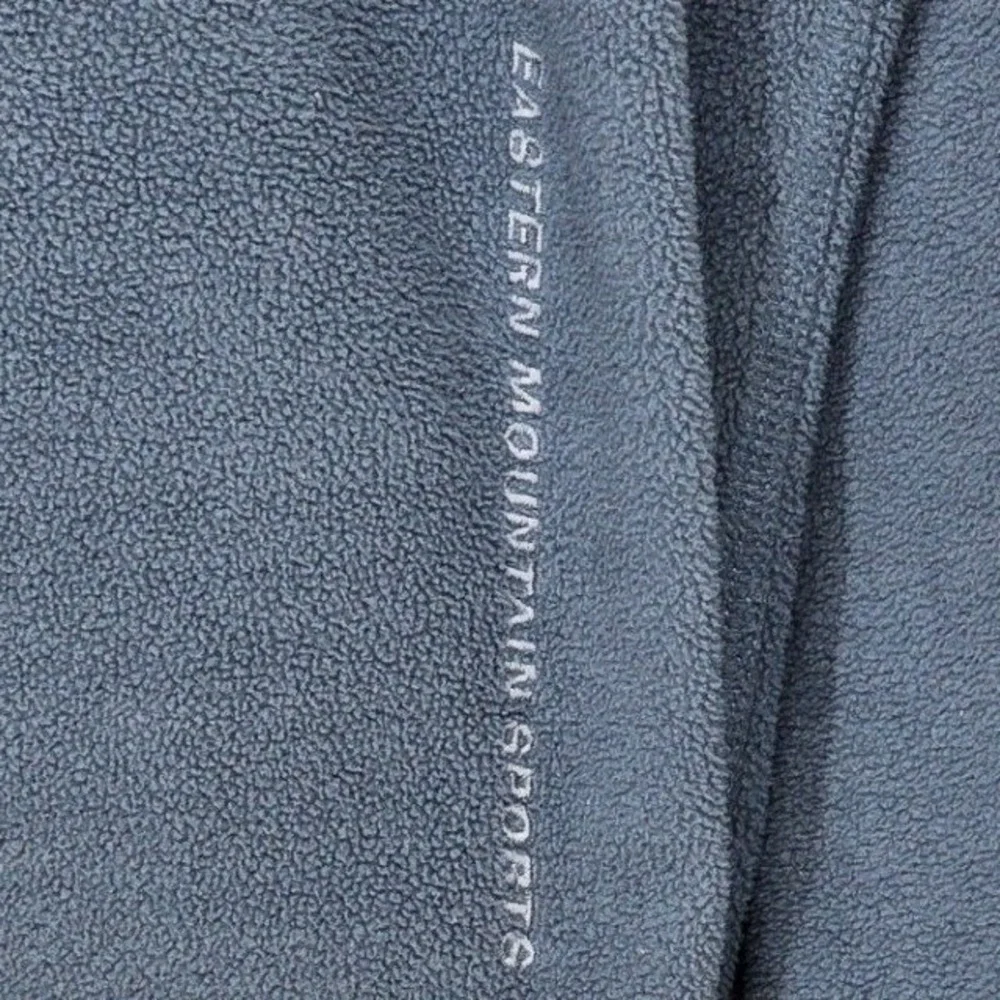 EMS Men Large Blue 1/4 Zip Fleece Pullover Made in Canada Eastern Mountain Sport